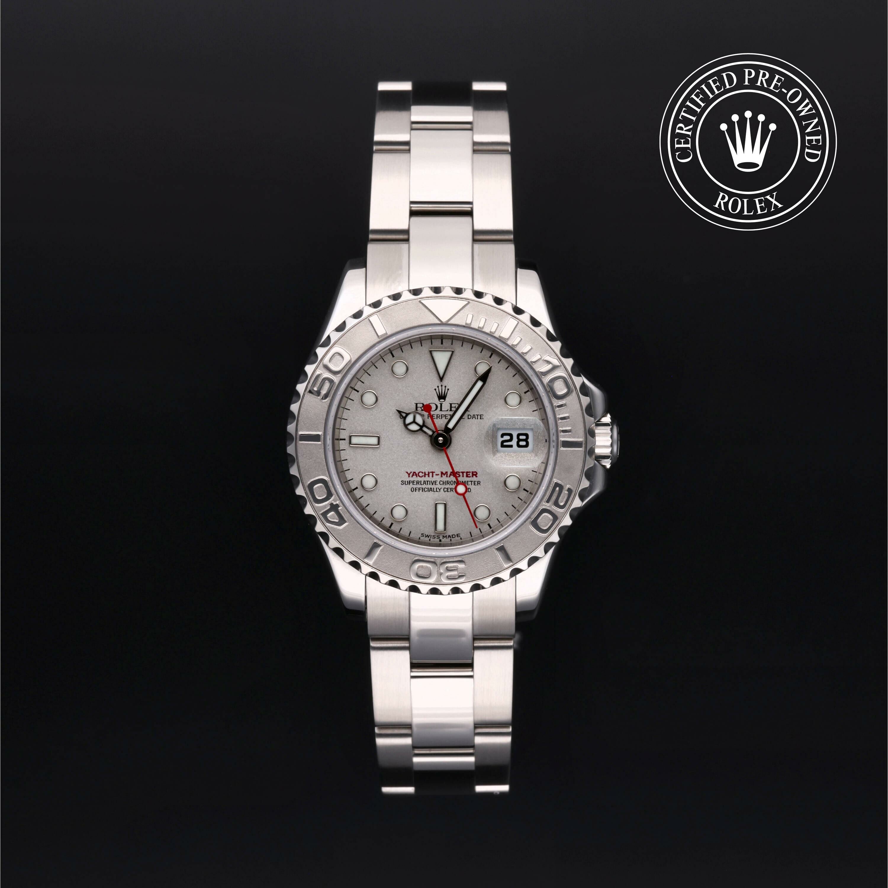 Rolex Yacht-Master 29 en Rolesium Platine M169622-0002 chez Frojo