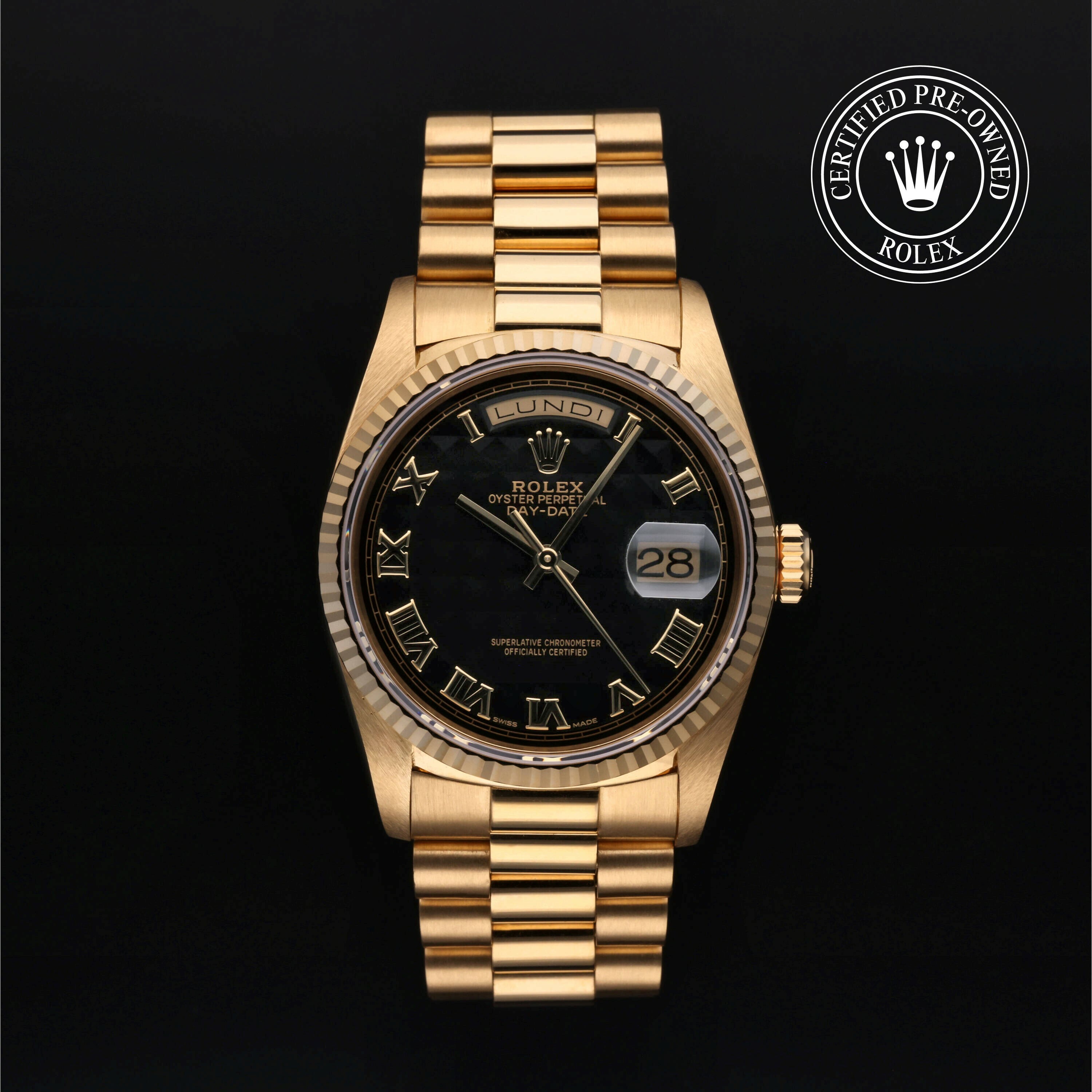 Rolex Day-Date 36 en or jaune 18 ct M18238-0007 chez Frojo