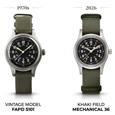 KHAKI FIELD MECHANICAL 36 MM 250ème anniversaire des États-Unis