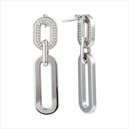 Boucles D'oreilles Una Storia Pendantes Argent et Oxydes de Zirconium