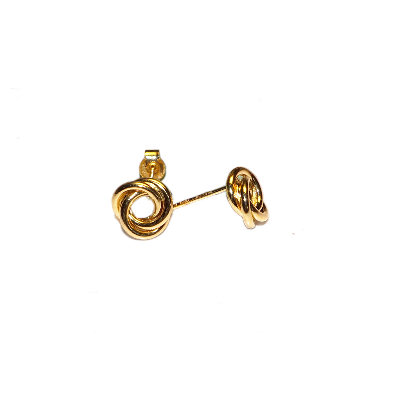 Boucles D\'oreilles Noeud Fil Rond, Or Jaune