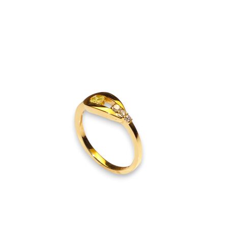 Solitaire C&C Gioielli Diamant Jaune, Diamant Or Jaune