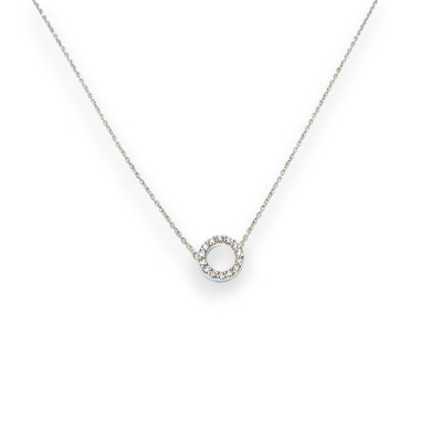 Collier Or Blanc Diamants