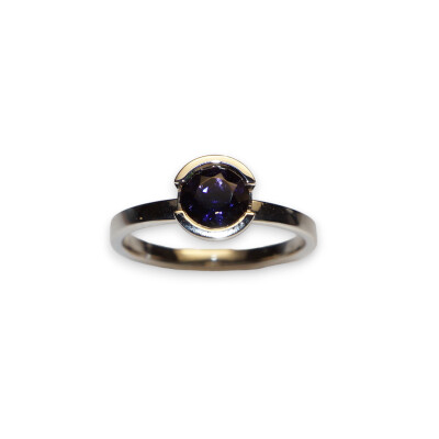 Bague Or Blanc, Iolite