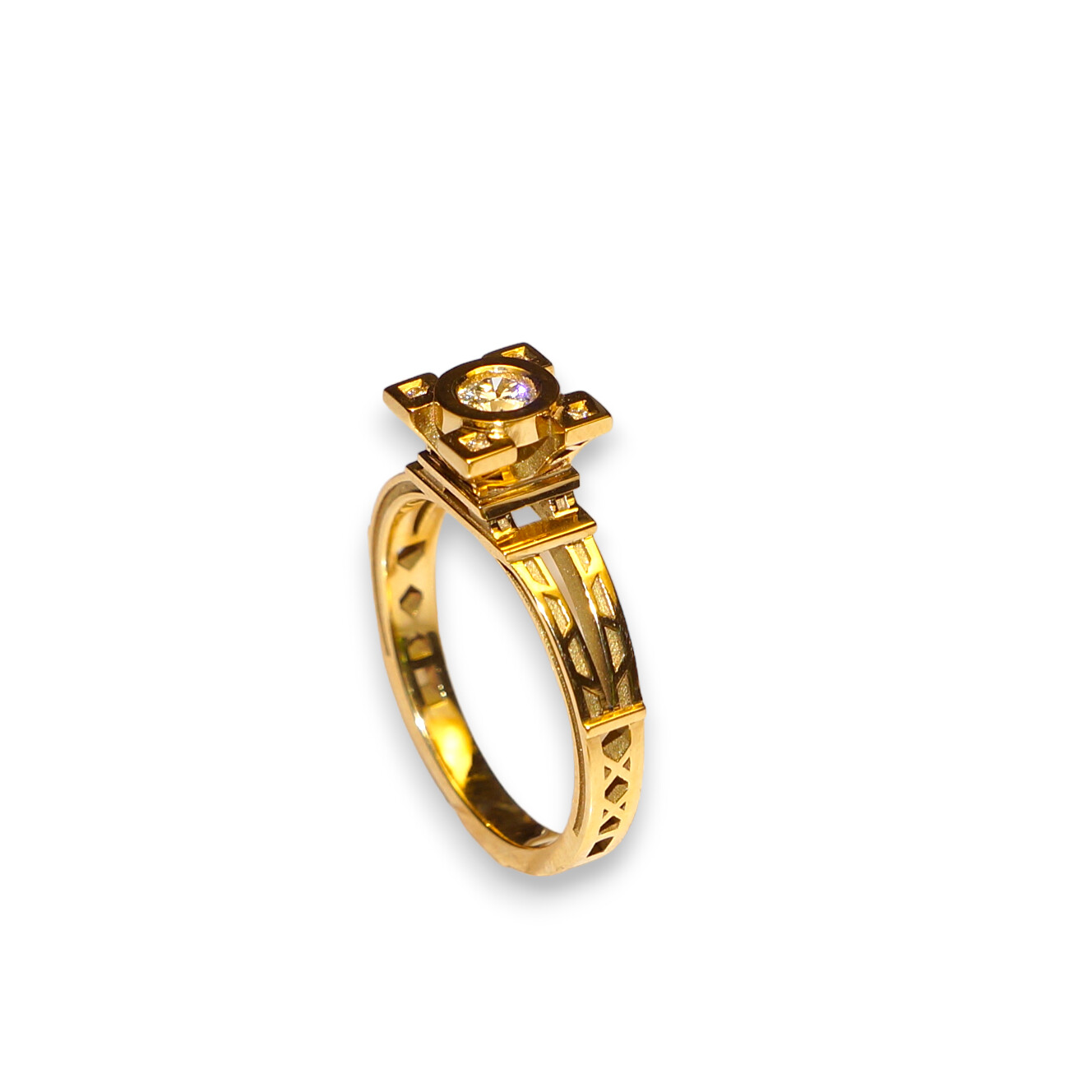 Bague French Kiss, Or Jaune Diamants