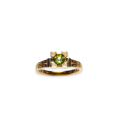 Bague French Kiss Baby, Peridot Or Jaune