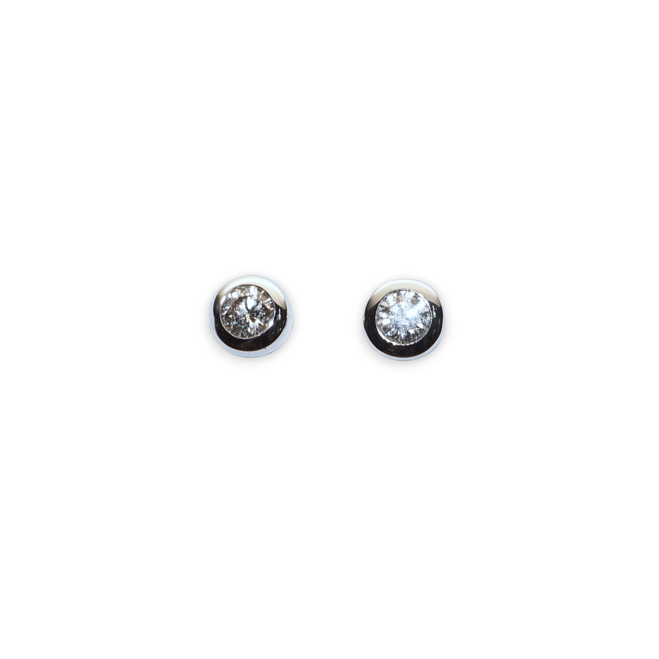 Boucles D'oreilles Serti Clos Diamants 0.20cts