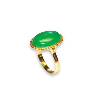 Bague Jade, Or Jaune