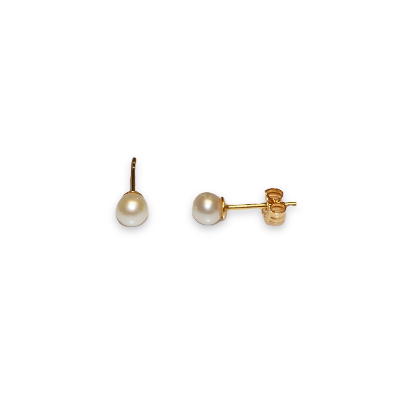 Boucles D’oreilles Perle de chine, Or Jaune