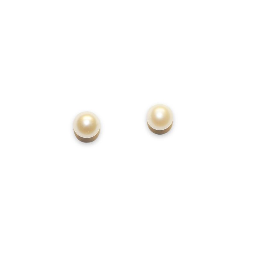 Boucles D’oreilles Perle de Chine, Or Jaune