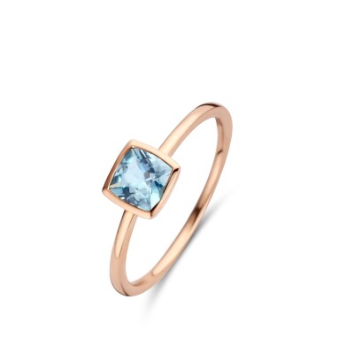 Bague Topaze Sky Blue, Or Rose