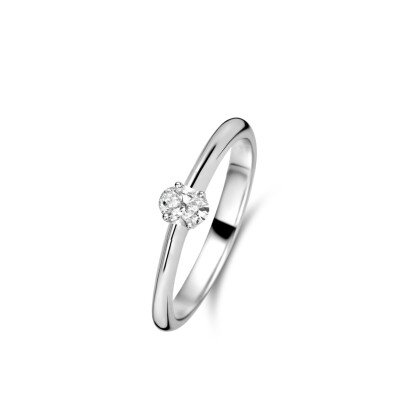 Bague Solitaire Diamants, Or Blanc