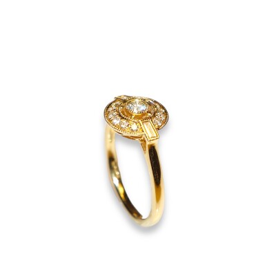 Bague Collection River Mounts Diamants, Or Jaune