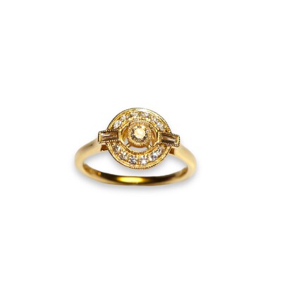 Bague Collection River Mounts Diamants, Or Jaune