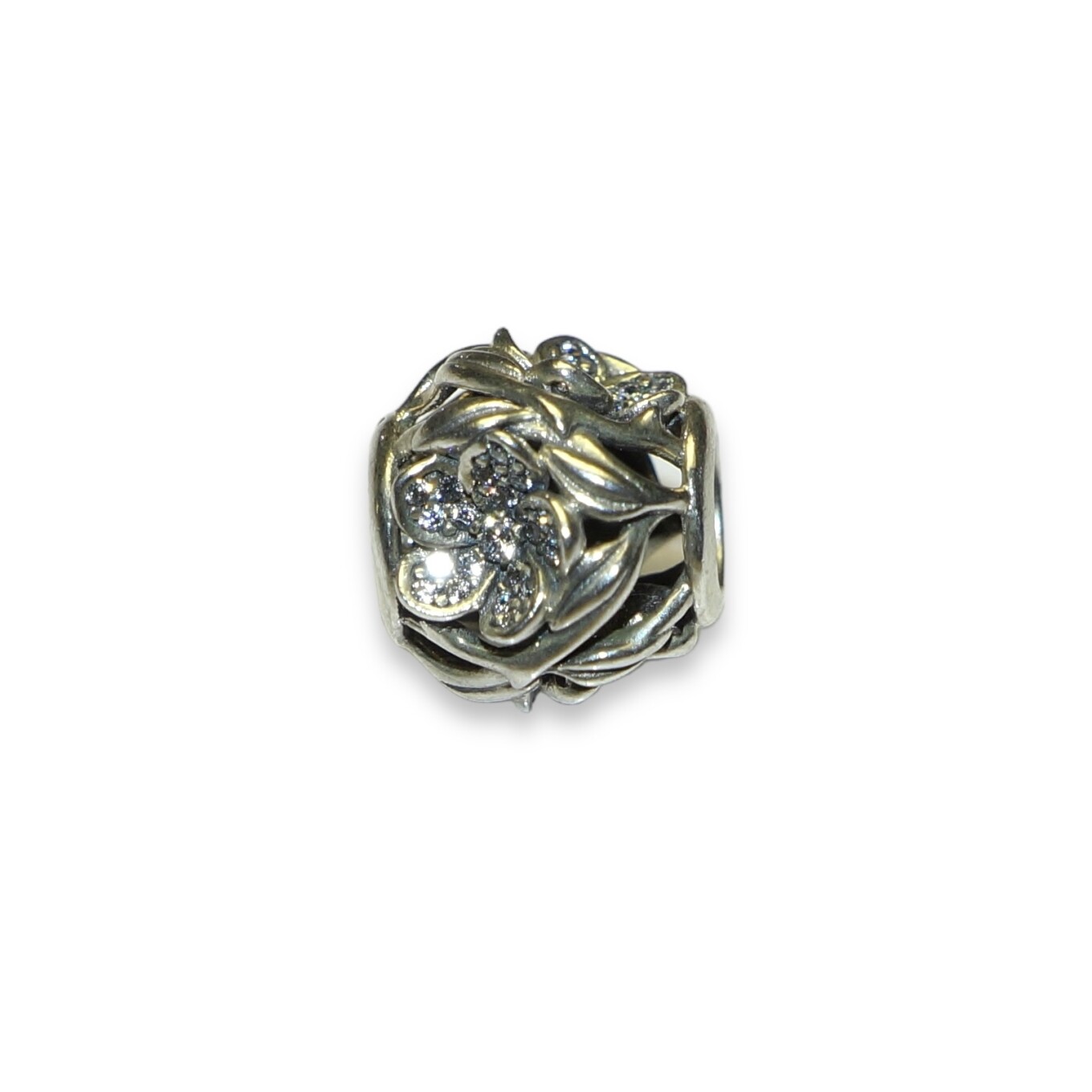 Charm Pandora, Motif Fleurs et Oxyde de Zirconium