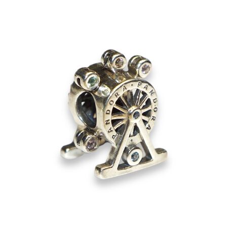 Charm Pandora, Roue avec Pierres Multi couleurs Violet, Jaune, Verte, Bleu, Rose,