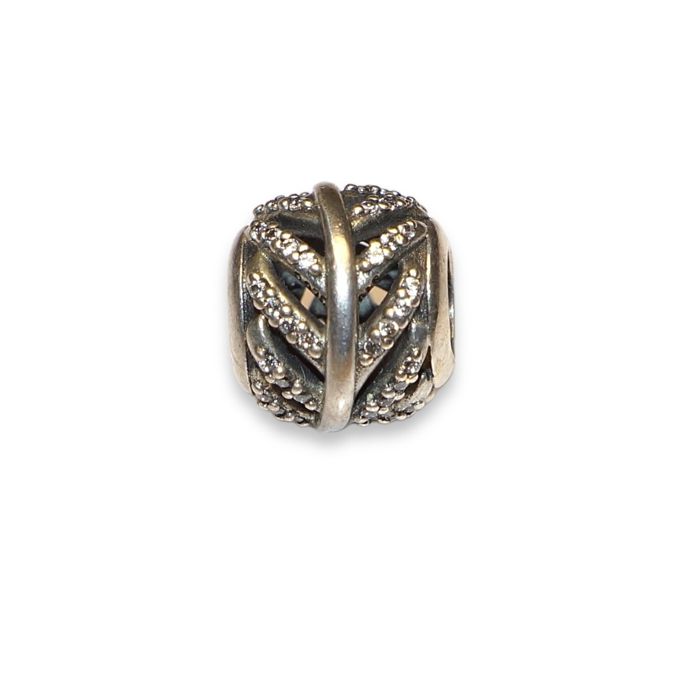 Charm Pandora, Motif Feuilles Oxydes de Zirconium