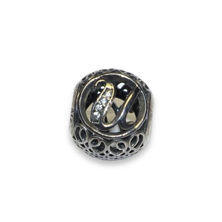 Charm Pandora Initial U et Oxyde de Zirconium