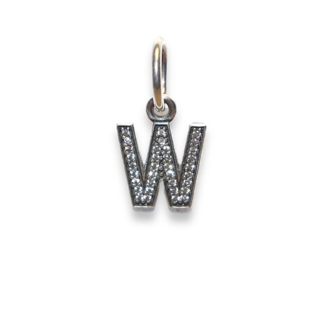 Charm Pandora, Pendant Lettre « W » Oxydes de Zirconium