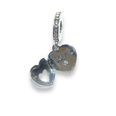 Charm Pendant Cœur ouvert avec Diamant - Pandora Club 2017