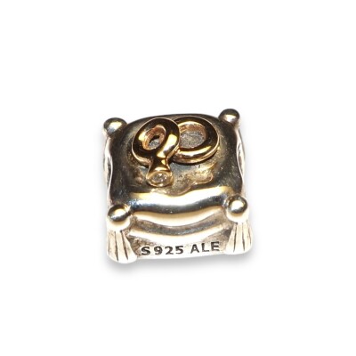 Charm Pandora Coussin de mariage Or Jaune 14K et Argent