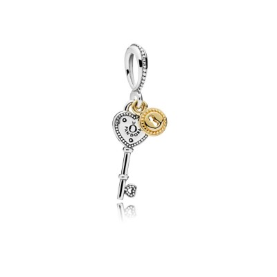 Charm Pandora Heart-Shaped Key Dangle