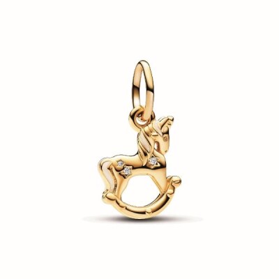 Charm Pendant Licorne à Bascule Blanc