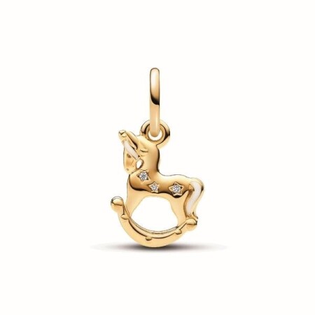 Charm Pendant Licorne à Bascule Blanc