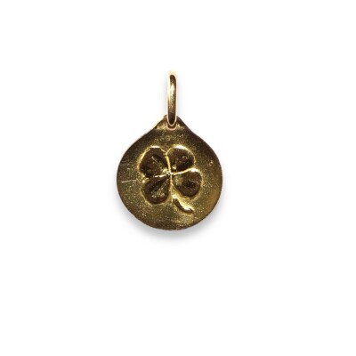 Pendentif Trèfle Or Jaune 15mm