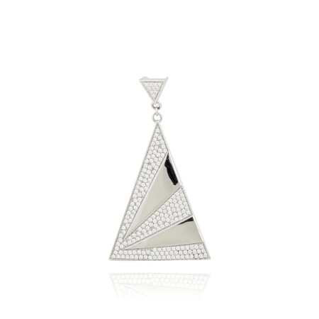 PENDENTIF TRIANGLE ARGENT BORÉALES