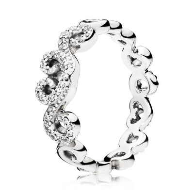 Bague Coeur Entrelacés Pandora, Argent