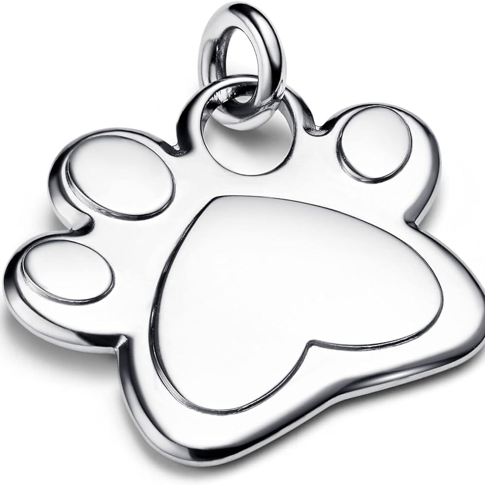 Pendentif Patte de Chien Gravable pour Collier Animaux