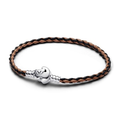 Bracelet en Cuir Tressé Disney Fermoir Le Roi Lion Pandora Moments TAILLE 3