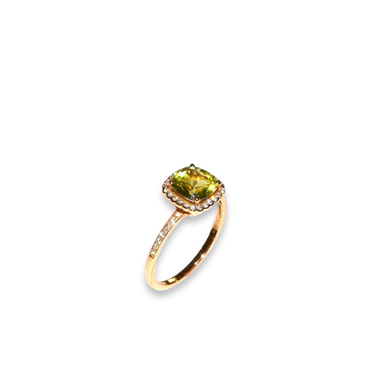 Bague Or Jaune Collection Princesse Mathilde Péridot et Diamants