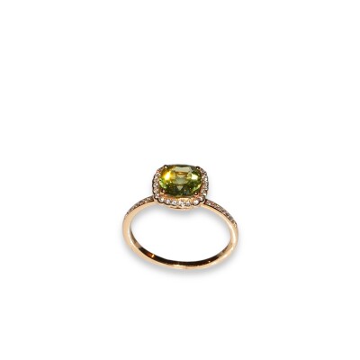 Bague Or Jaune Collection Princesse Mathilde Péridot et Diamants