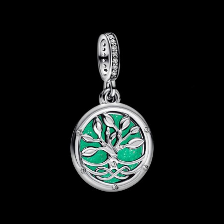 Charm Pendant Double Arbre de l’Infini Luminescent