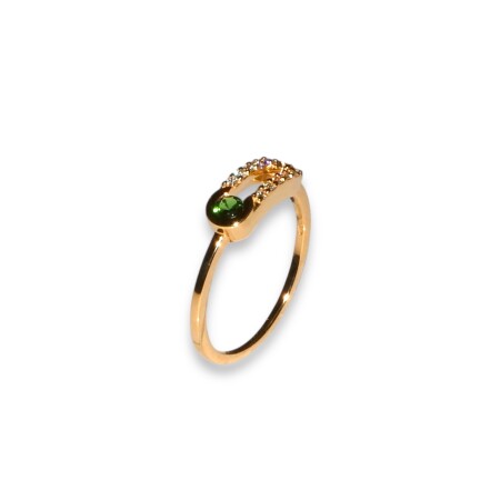 Collection Portofino - Bague Or Jaune Tsavorite et Diamants