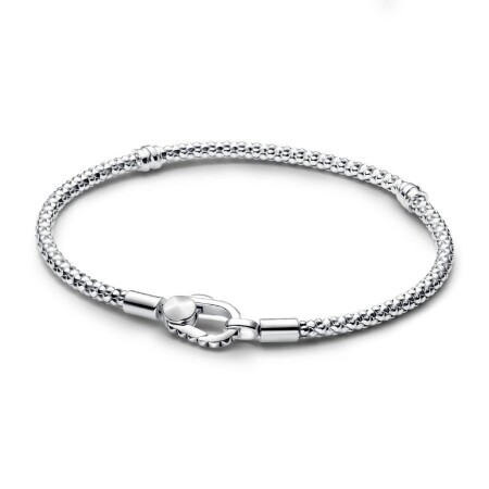 Bracelet Fermoir Clouté & Chaîne, Taille 19cm