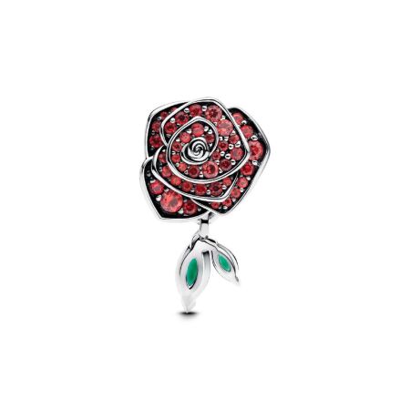 Charm Rose en Fleur Scintillante