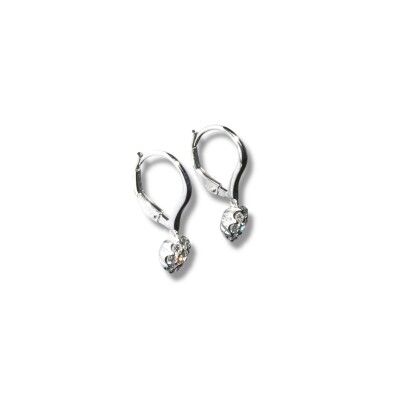 Boucles D’oreilles Or Blanc et Diamants