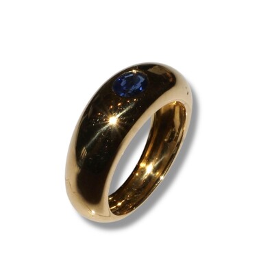 Bague Jonc Saphir Or Jaune