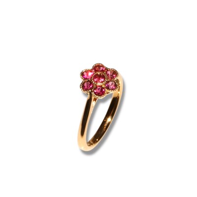 Bague Tourmaline Rose, Or Jaune