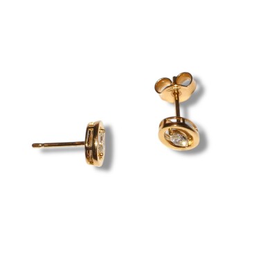 Boucles D’oreilles Diamants Navettes, Or Jaune