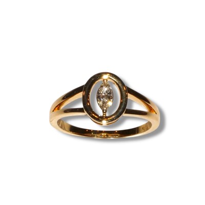 Bague Diamant Marquise, Or Jaune