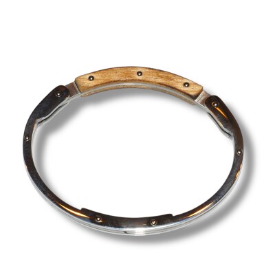 Bracelet COLLECTION ZEUS, Acier & Bois de Noyer