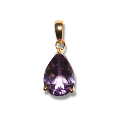Pendentif Améthyste Poire, Or Jaune