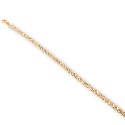 Bracelet Maille Corde, Or Jaune