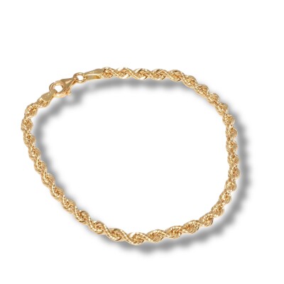 Bracelet Maille Corde, Or Jaune