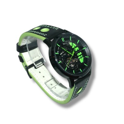 Montre Paddock Vert, Bracelet Cuir à Trou