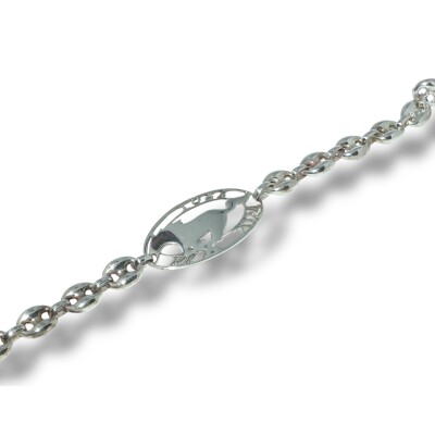 Bracelet Mustang Grain de Café - Argent